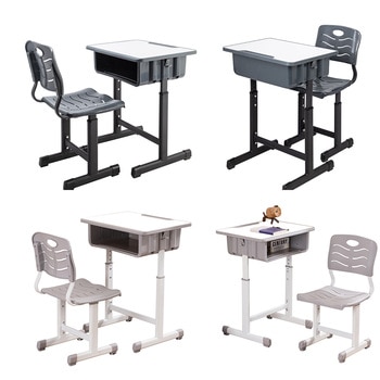 60 x 45 x (67.5-76)cm Adjustable Kid Study Desk Students Children Desk and Chairs Set with Pencil Slot suitable