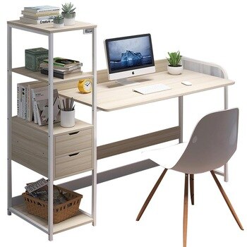 1 Pc Laptop Table Household Table Desk Multifunctional Laptop Desk for Home Bedroom Wood Color (No Stool)